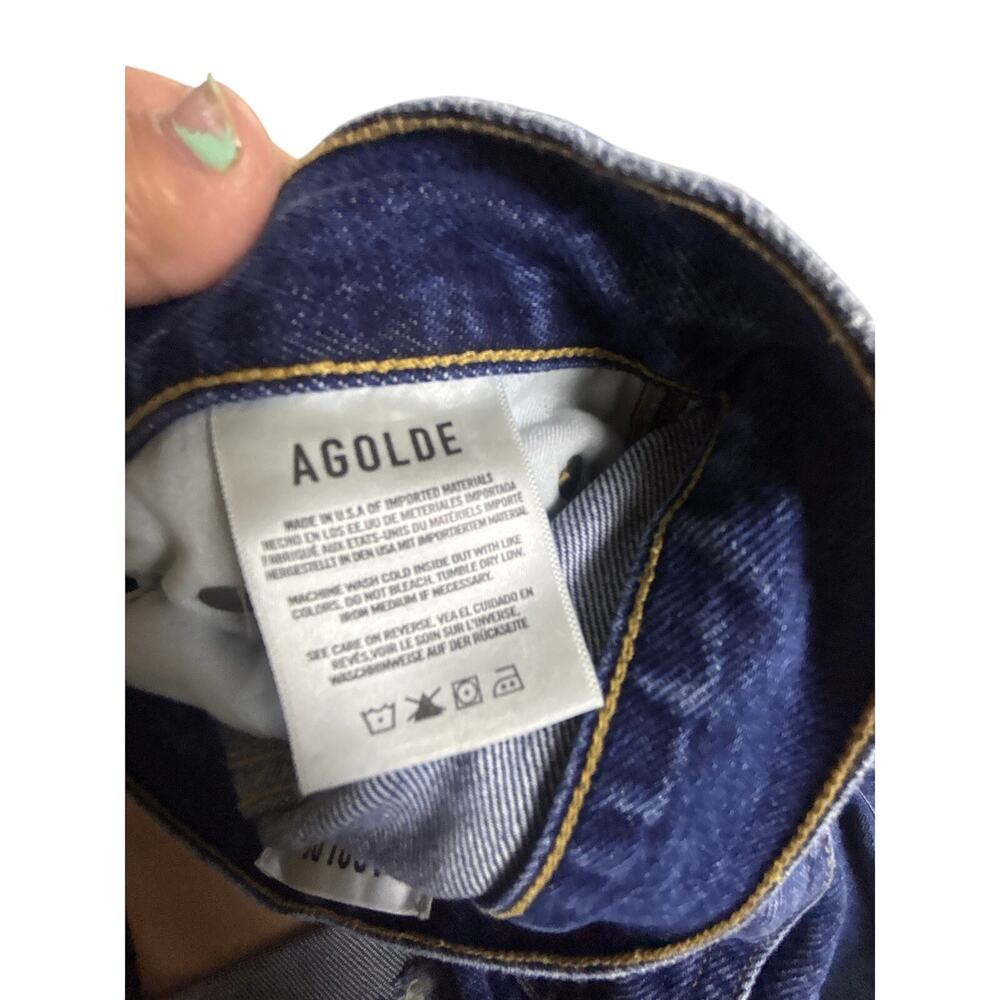 AGOLDE Los Angeles Dark Wash High Rise Straight Leg Jeans Size 28 EUC - Picture 9 of 10